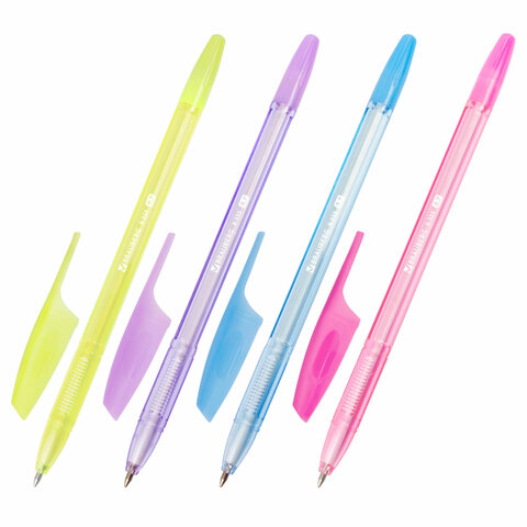 Ручка шариковая BRAUBERG "X-333 PASTEL", 12+1 В ПОДАРОК!, синяя, КОМПЛЕКТ 13 шт., узел 0,7 мм, линия письма 0,35 мм, 144249