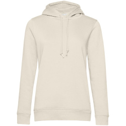 Толстовка с капюшоном женская BNC Inspire (Organic), молочно-белая, XS–XXL