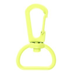 Застежка-карабин Snap Hook, M, желтый неон, 2,5х4 см