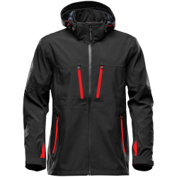 Куртка софтшелл мужская Patrol, черная с красным, S–3XL