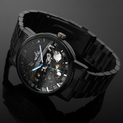 Часы Winner Black Edition U8067, скелетон (Механика с автоподзаводом)