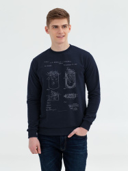 Свитшот Old Patents. Lighter, темно-синий, S–XXL