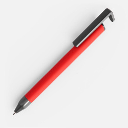 Ручка шариковая Standic с подставкой для телефона, красная, 14,5х1,5 см