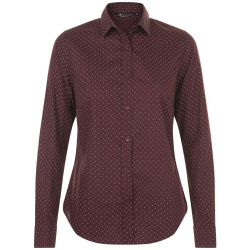Рубашка женская Becker Women, бордовая с белым, XS–XXL