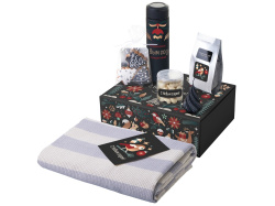 Подарочный набор «Re:Warm» с пледом, термосом и свечой, Цвет черный