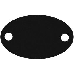 Шильдик металлический Alfa Oval, черный, 1,5х2,5 см