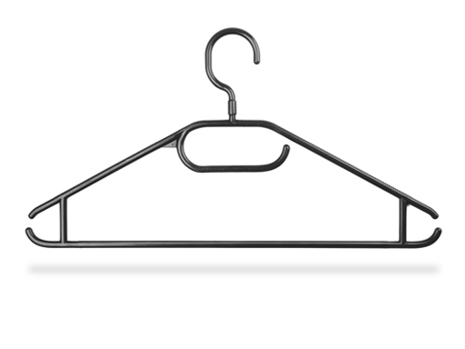 Вешалка (плечики) гардеробная, поворотная (кручок поворачивается вокруг оси),  р-р 44-46 Черная