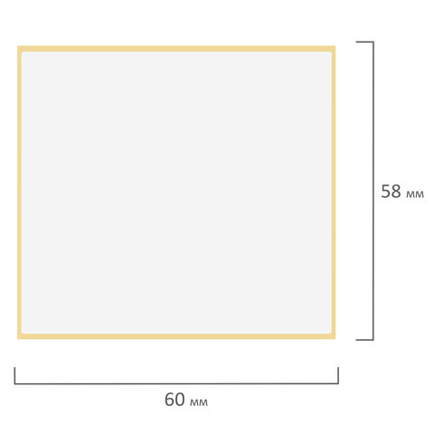 Этикетка ТермоТоп (58х60 мм), 500 этикеток в ролике, светостойкость до 12 месяцев
