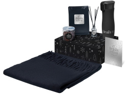 Подарочный набор «Re:Harmony» с палантином и термокружкой, Цвет черный