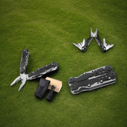 Мультитул GERBER GJ-462 с функцией плоскогубцев, ножа и отвертки, черный / Универсальный инструмент для ремонта и выживания