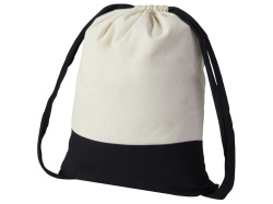 Рюкзак-мешок Cotton из хлопка, 170 г/м2, Цвет натуральный/черный