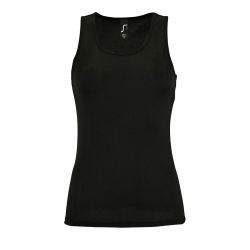 Майка женская Sporty TT Women, черная, XS–XXL