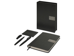 Подарочный набор «Goethe» с блокнотом А5, 2-мя ручками и картхолдером, Цвет черный