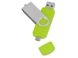 USB/micro USB-флешка на 16 Гб «Квебек OTG», Размер 16Gb, Цвет зеленое яблоко