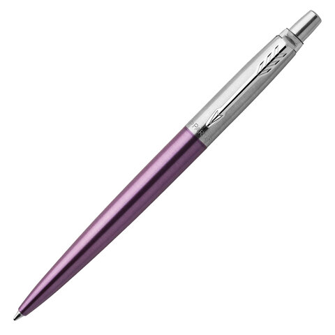 Ручка шариковая PARKER "Jotter Core Victoria Violet CT", корпус фиолетовый, детали хром, синяя, 1953190