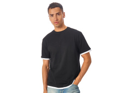 Футболка «Rotterdam» мужская, Размер XL, Цвет черный/белый