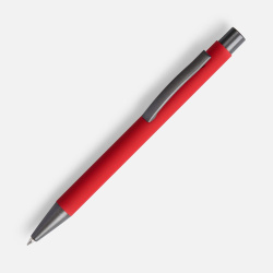 Ручка шариковая Atento Soft Touch, красная, 13,5х0,9 см