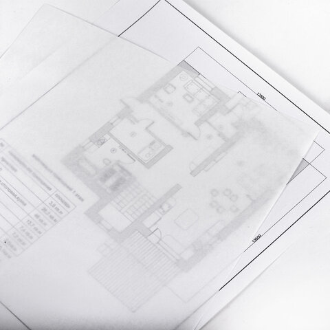 Калька для чертежных и дизайнерских работ папка, А4, 210х297 мм, 40 г/м2, 40 листов, BRAUBERG, 116375
