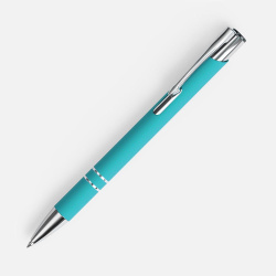 Ручка шариковая Keskus Soft Touch, бирюзовая, 13,7х0,8 см