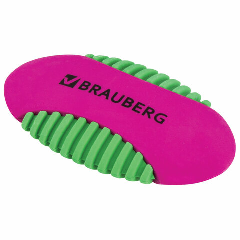 Ластик BRAUBERG "Mix S", 58х33х13 мм, цвет ассорти, 228724