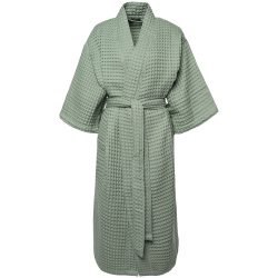 Халат вафельный женский Boho Kimono, зеленая мята, M
