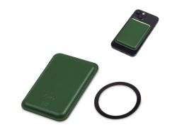 Магнитный картхолдер «Cairo» для iPhone и других смартфонов, Цвет темно-зеленый