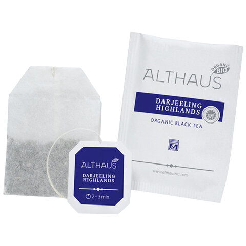 Чай ALTHAUS "Darjeeling Highlands" черный, 20 пакетиков в конвертах по 1,75 г, ГЕРМАНИЯ, TALTHB-DP0030