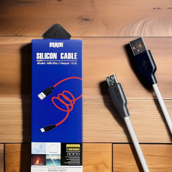 Кабель USB MRM MR29m USB-Micro, длина 1000мм, ток 3.1А, белый / Силиконовая защита и долговечность