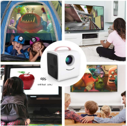Детский проектор Kid's Story Projector Q2 Белый с розовой ручкой