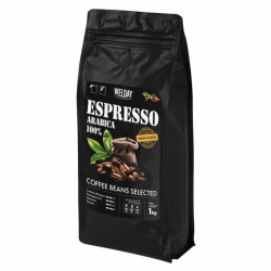 Кофе в зернах WELDAY (ВЭЛДЭЙ) "ESPRESSO Arabica" 1 кг, арабика 100%, 623437, УТ000015160