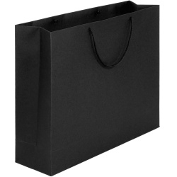 Пакет бумажный Ample Plus L, черный, 43х35х12 см