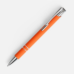 Ручка шариковая Keskus Soft Touch, оранжевая, 13,7х0,8 см