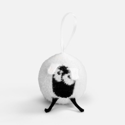 Вязаный шарик Sheeply, белый, диаметр 9 см