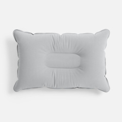 Надувная подушка Pillowish, серая, 33х23,5 см