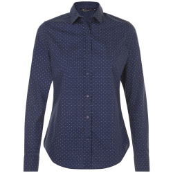Рубашка женская Becker Women, темно-синяя с белым, XS–XXL