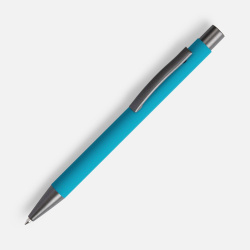 Ручка шариковая Atento Soft Touch, бирюзовая, 13,5х0,9 см