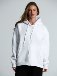 Толстовка унисекс оверсайз Zippy, белая, XS–XXL
