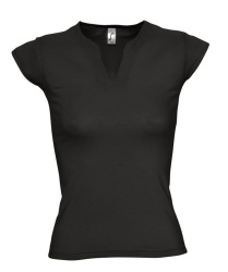 Футболка женская Mint 170, черная, XS–XL