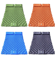 Туристический сверхлегкий матрас со встроенным насосом SLEEPING PAD и воздушной подушкой 190х120 см