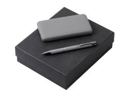 Подарочный набор "Color it" с металлической ручкой и повербанком, Размер 10000 mAh, Цвет серый