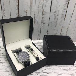 Подарочный набор 2 в 1 мужские кварцевые часы и браслет Модель 5