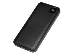 Внешний аккумулятор со встроенными кабелями «Фрэйм», 10000мач, Цвет черный