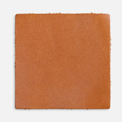 Лейбл кожаный Pasek, L, горчичный, 5х5 см