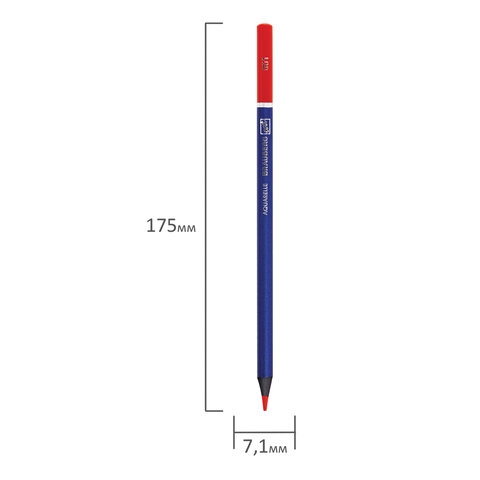 Карандаши художественные цветные акварельные BRAUBERG ART PREMIERE, 12 цветов, грифель 4 мм, металл, 181533
