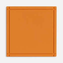 Лейбл из ПВХ Dzeta, L, оранжевый, 5х5х0,2 см