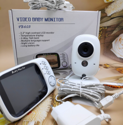 Видео няня беспроводная Video Baby monitor VB-603 (датчик температуры, ночное видение, 8 колыбельных, 2-х сторонняя связь)