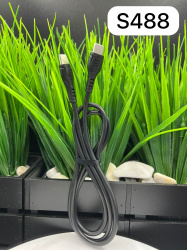 Кабель USB DS51T Type-C-Type-C 3.1А 60W 1000mm резиновый без упаковки (Black) 50 pcs