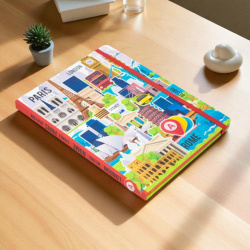 Записная книжка в клетку Город 15.5x21см., 144 страницы