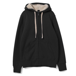 Толстовка унисекс на молнии Sherpa 280, черная, XXS–XXL