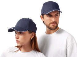 Бейсболка «Cancun», Цвет темно-синий, белый